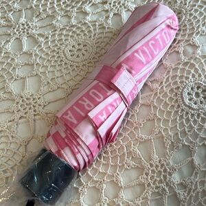 Victoria Secret Never Opened Umbrella!  Pink and White Stripped